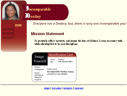 image: Incomparable Destiny website